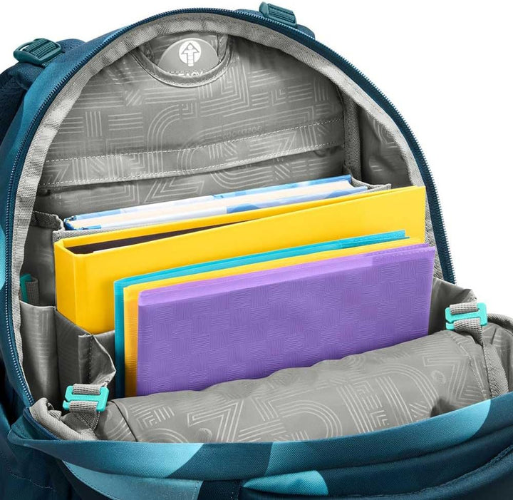 coocazoo MATE Schulrucksack-Set 2tlg inkl. Schlamperbox Aqua Flow, Aqua Flow