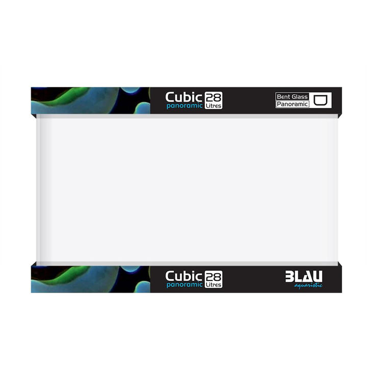 Blau Cubic Nano Rechteckbecken 28 Liter Floatglas 40x25x28 cm.