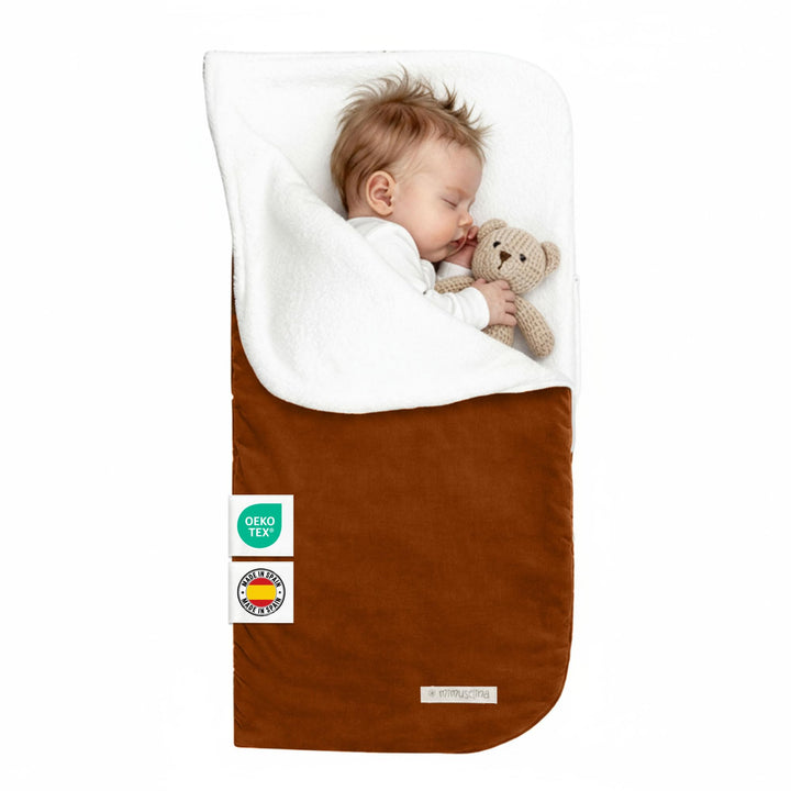 MIMUSELINA Einschlagdecke Babyschale Winter Universal | 2-in-1 Fusssack (92x46 cm) & Decke (92x92 cm
