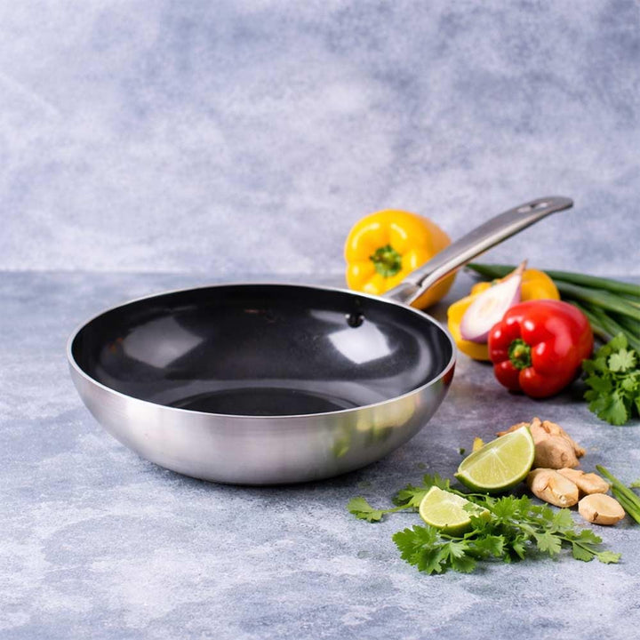 Greenpan Geneva Thermolon Ceramic Non-Stick 28cm Wokpfanne