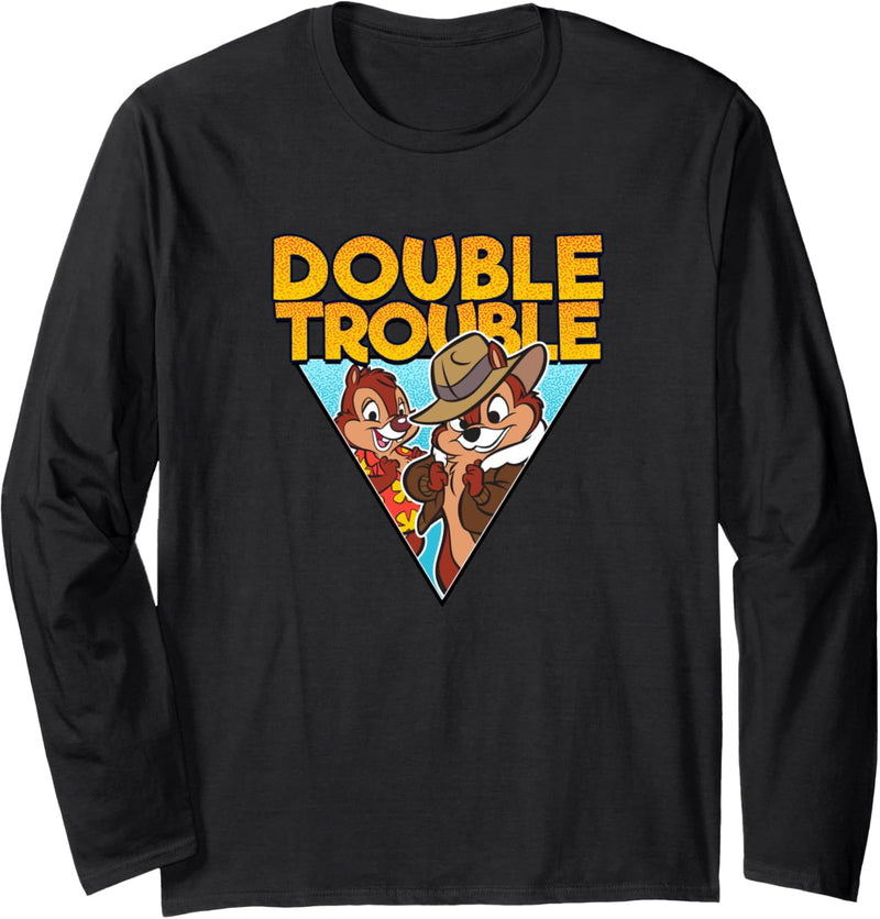 Disney Chip And Dale Yellow Double Trouble Triangle Langarmshirt