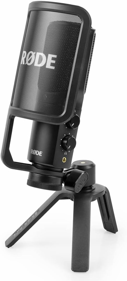 Rode NT-USB+ USB-Kondensatormikrofon + keepdrum MS138 Gelenkarm Schwarz, NT-USB+-MS138BK