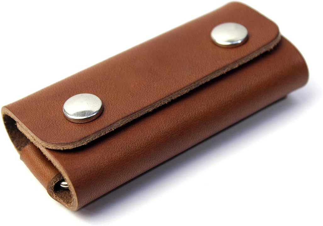 Pack & Smooch Schlüsseletui, Schlüsselorganizer aus Naturleder für bis zu 8 Schlüssel Handmade in Ge