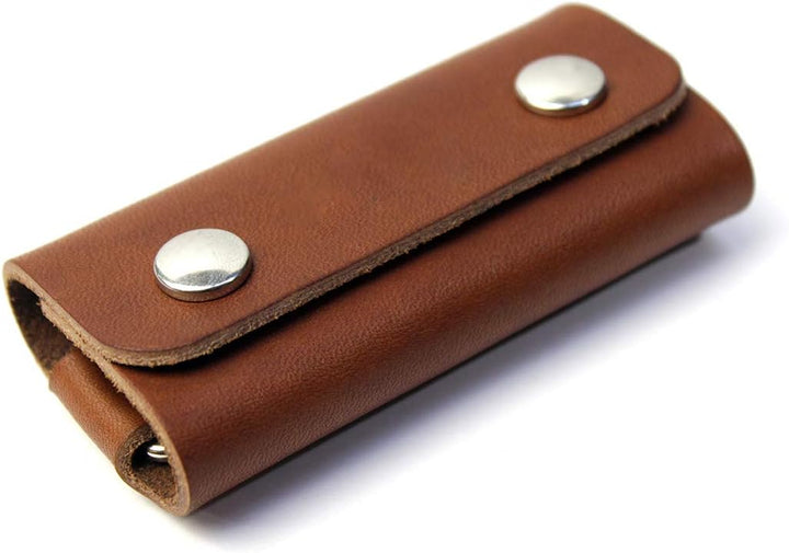 Pack & Smooch Schlüsseletui, Schlüsselorganizer aus Naturleder für bis zu 8 Schlüssel Handmade in Ge