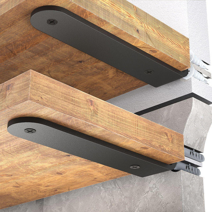 WELDUN 6 Stücke Regalhalterung Regalträger 10 cm, Schwerlast Regalwinkel für die Wandmontage, Tragkr