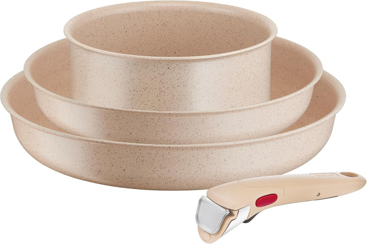 Tefal Ingenio Delight, Pfannen 24 cm und 28 cm, Stieltopf 18 cm, abnehmbarer Griff, antihaftbeschich