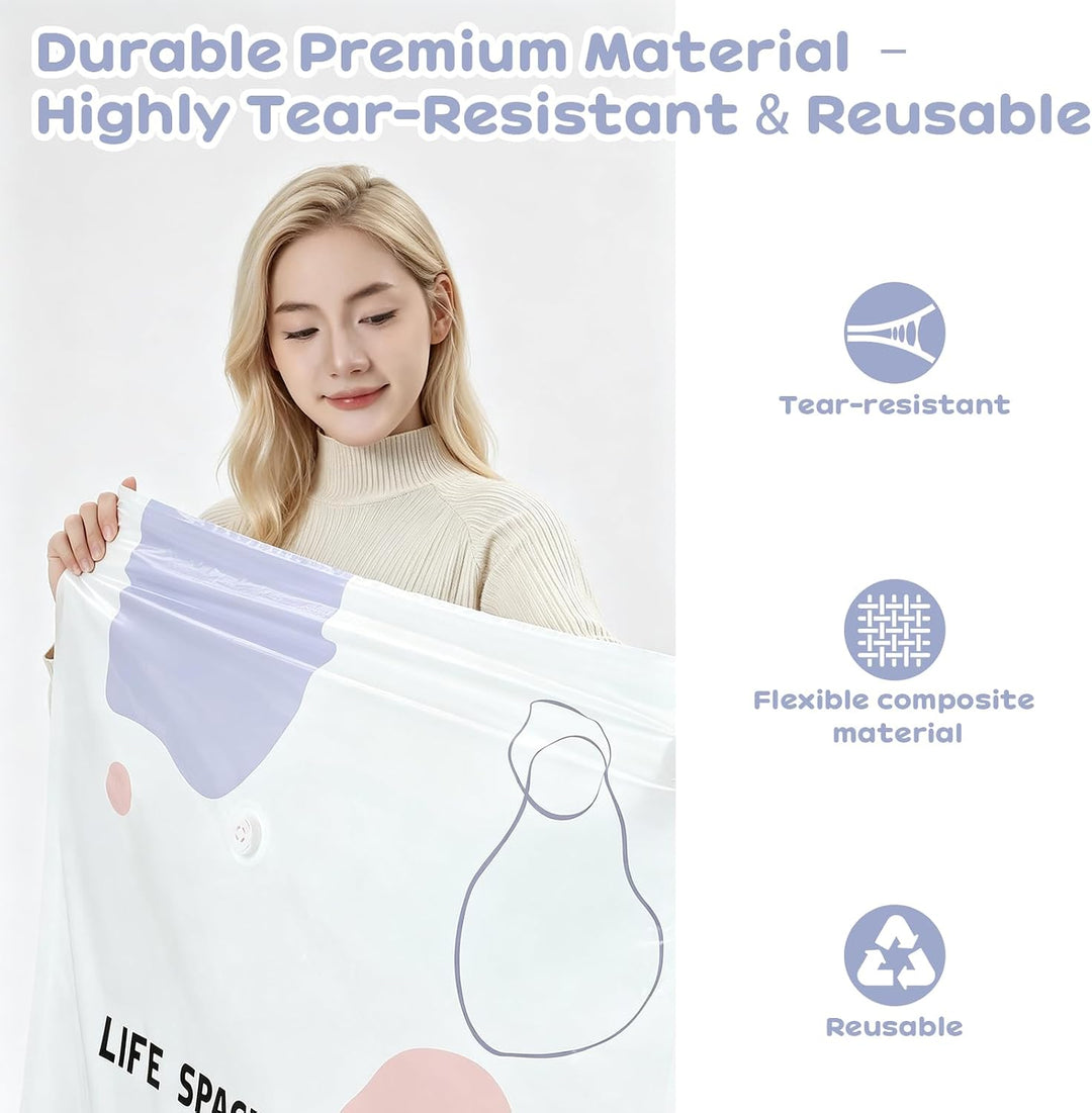 No-Pump Large Vacuum Storage Compression Bags, Vakuumbeutel Ohne Pumpe | Wiederverwendbar Vakuum Auf