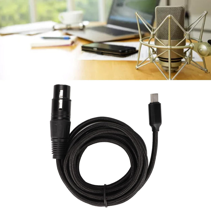 XLR auf USB C, USB-C-Mikrofonkabel, XLR-Buchse auf USB-C-Mikrofon-Audioadapter, USB-C-Mikrofonkabel(