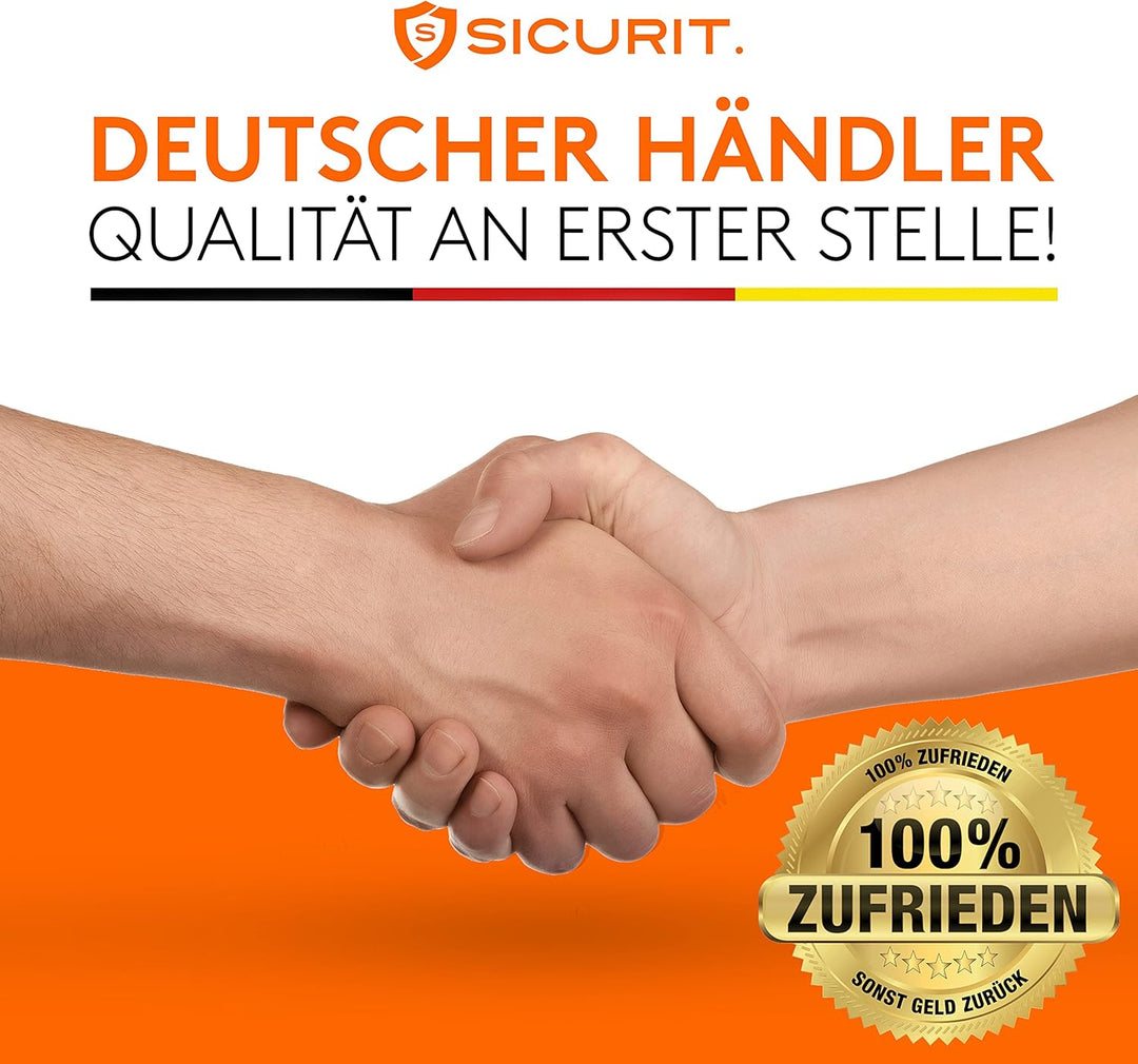 SICURIT. Spanngurte mit Ratsche – 4 Stück 6m, 1000Kg – TÜV G/S geprüft – DIN EN 12195-2 – Extrem rob
