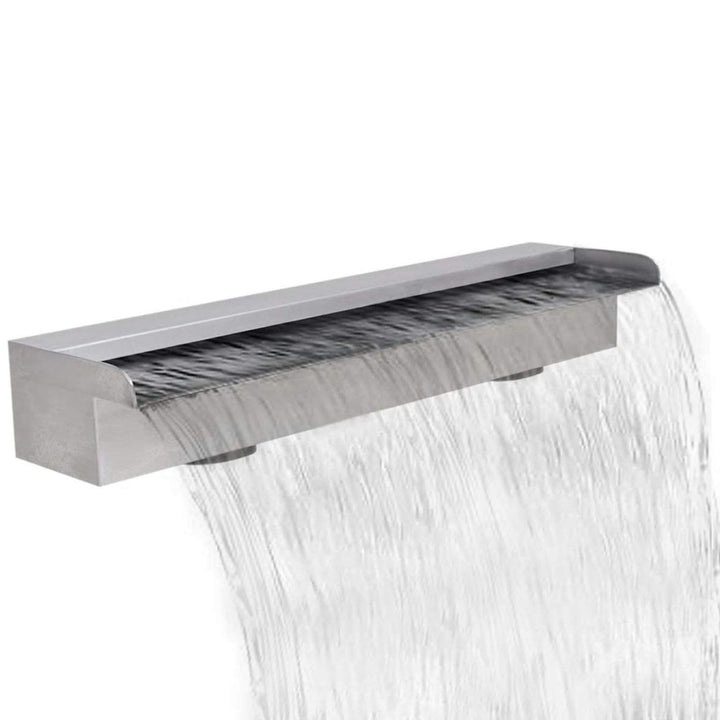 Festnight Pool Wasserfall 60 cm Schwalldusche Edelstahl Brunnen Schwallbrause Pool Wasserschwall Poo