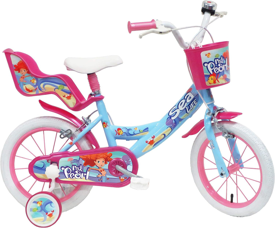 Denver 14" Sea Life Ref. 2295, Kinderfahrrad, Hellblau/Fuxia/Weiss