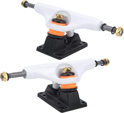 2PCS Skateboard Trucks, Aluminium Skateboard Halterung Robuste leichte Tensor Trucks Skateboards(Wei