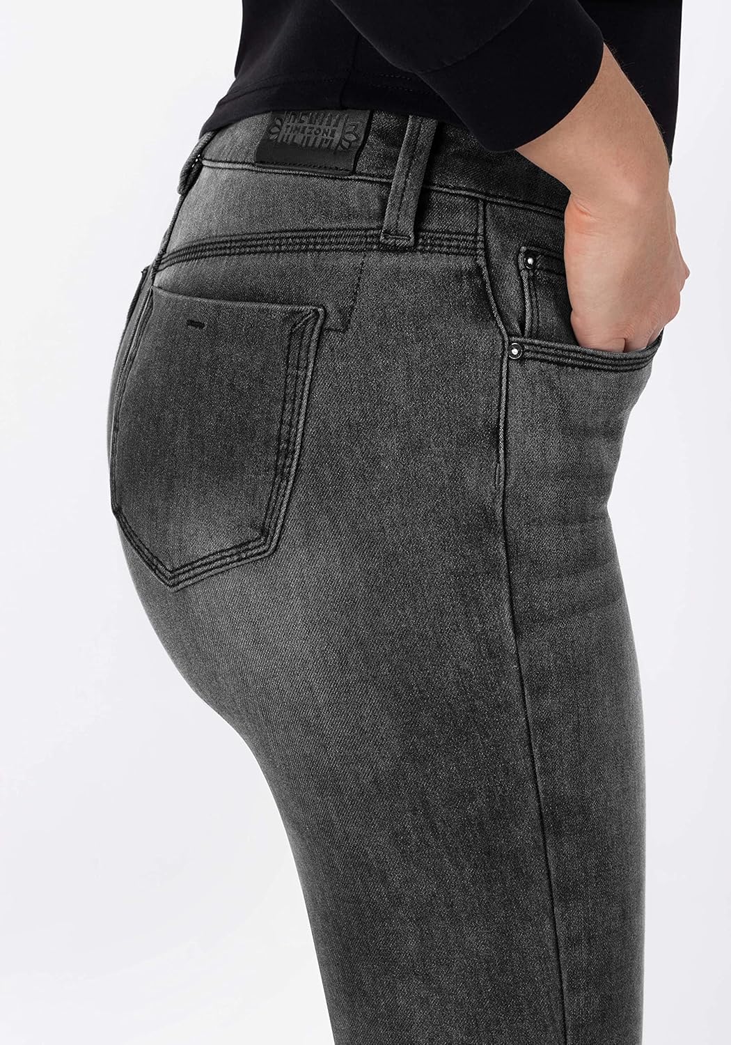 Timezone Damen Tight Aleenatz Womenshape Jeans 25W / 28L Vulcano Grey Wash, 25W / 28L Vulcano Grey W