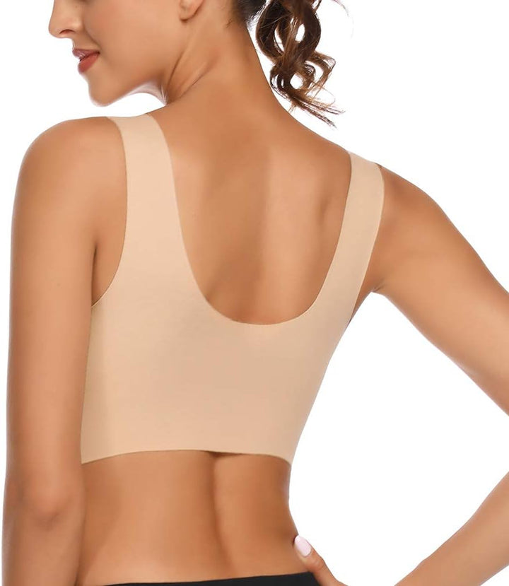 WOWENY Damen Komfort BHS Ohne Bügel Zero Feel Bralette für Frauen, Weich und Bequem T Shirt Schlaf B