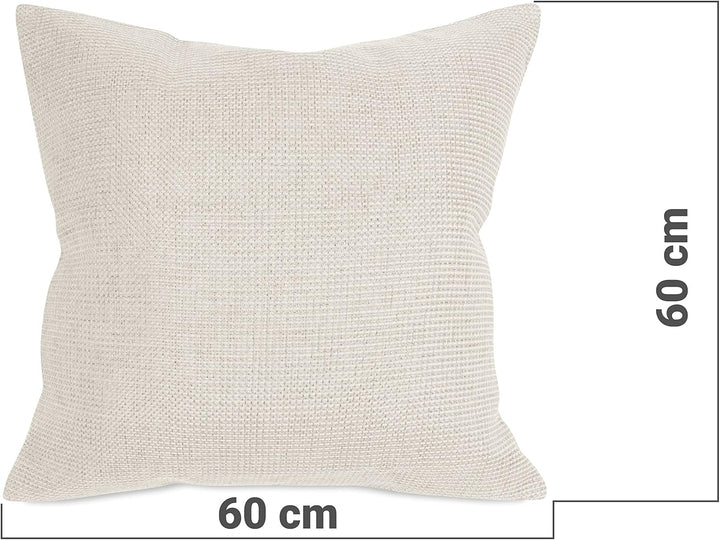 npluseins Kissenhülle mit Struktur-Muster - Polsteroptik 617.767, 1 Stück - Kissenhülle 60 x 60 cm,
