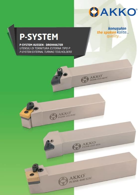 AKKO External Turning Toolholder, Metal Lathe Tool, Indexable Insert Holder, Alpha Coated CNC Machin