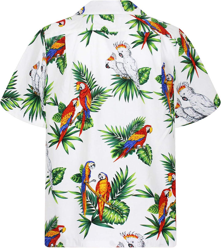 Pacific Legend Original Hawaiihemd Kurzarm Herren Kurzarm Button-Down Front-Tasche Hawaii-Print Kaka