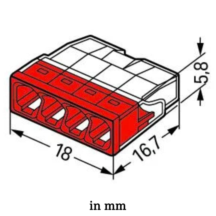 WAGO Verbindungsklemmen 2273-204 | 4 Leiter, bis 2,5 mm², 100 Stück, COMPACT Verbindungsklemme für e