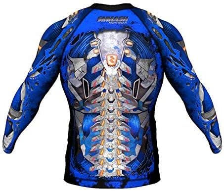 SMMASH Funktionsshirt Herren Rashguard Langarm Sportshirt MMA Thaibox Muay Thai Kickboxen Atmungsakt