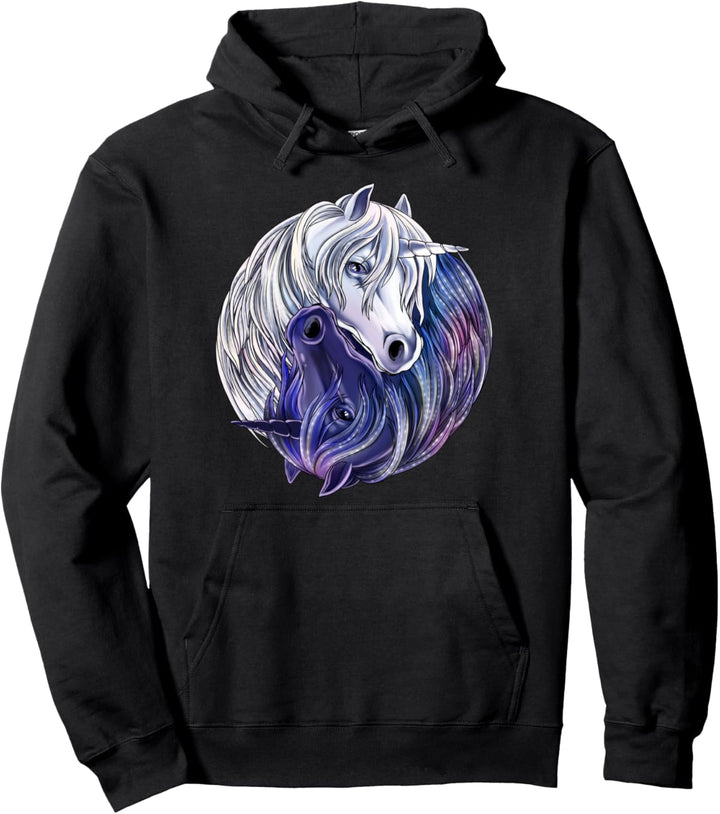 Ying Yang Einhörner Yin Qigong Tai Chi Mädchen Einhorn Pullover Hoodie