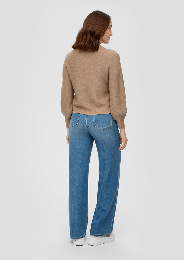 s.Oliver Strickpullover aus Viskosemix 36 Brown, 36 Brown