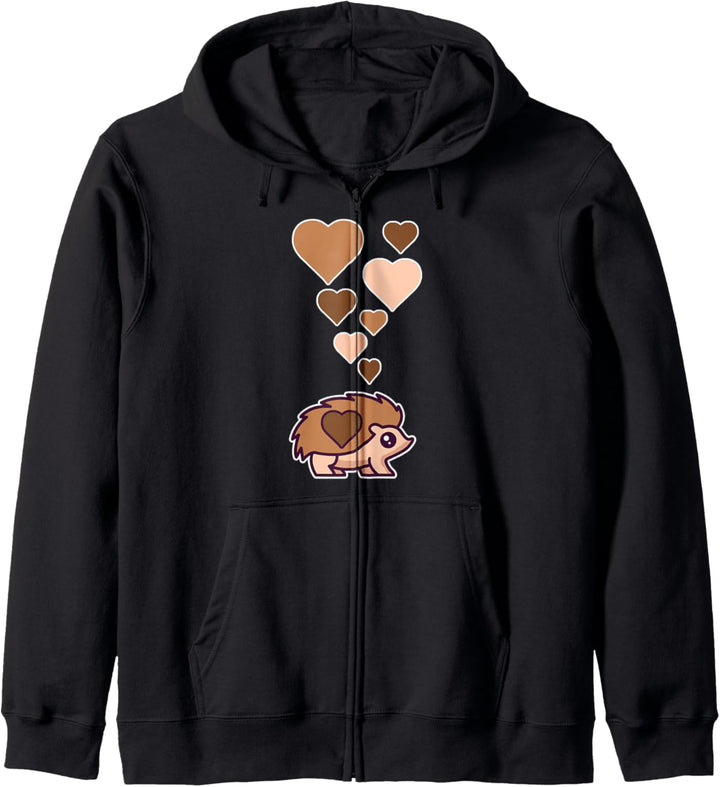 Netter Igel mit Herzen Kapuzenjacke