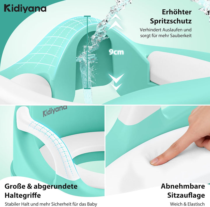 Toilettenaufsatz für Kinder, Kinder Toilettensitz mit weichem, abnehmbarem Sitzpolster, rutschfester