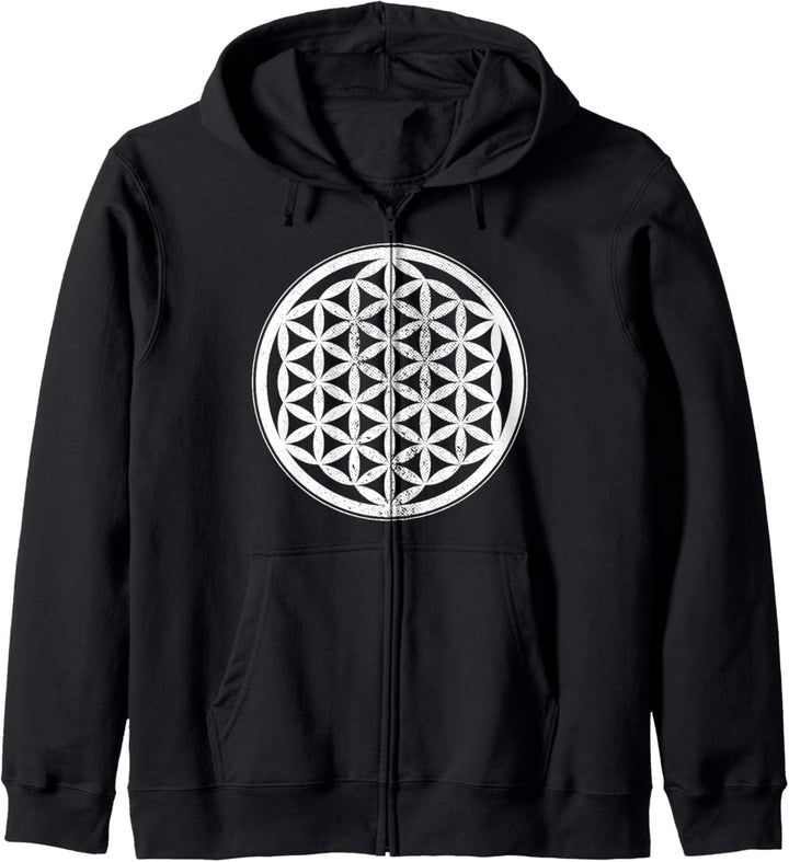 Lebensblume Flower Of Life Blume des Lebens Lebensblumen Kapuzenjacke
