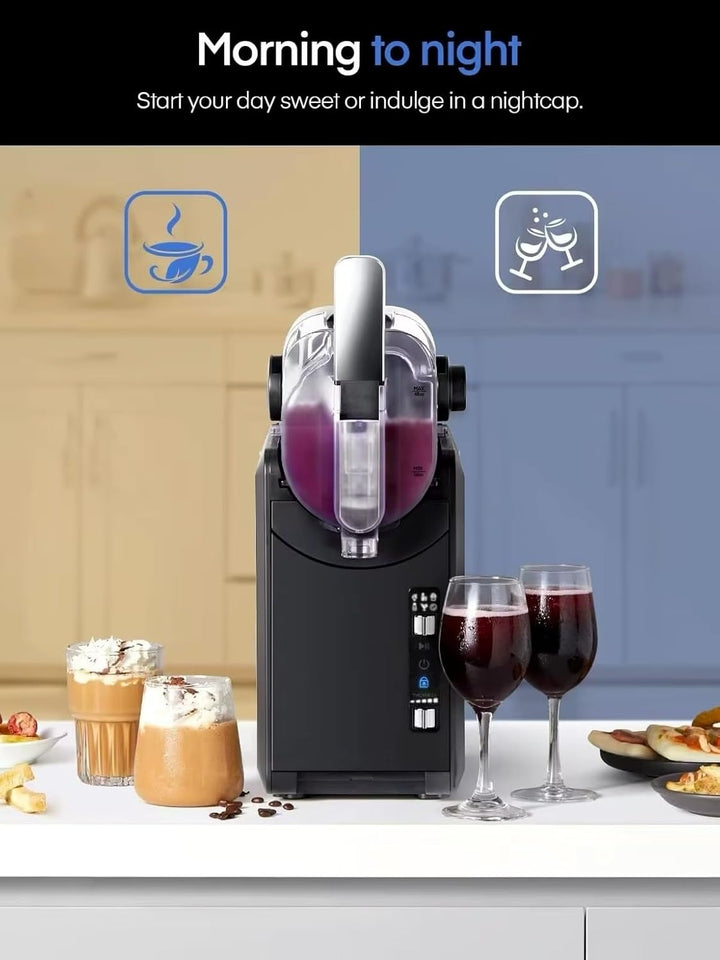 Silver Style - 5-in-1-Eisgetränkmaschine – Slush Maschine und Granita, Kapazität 1,5 l, bereit in 35
