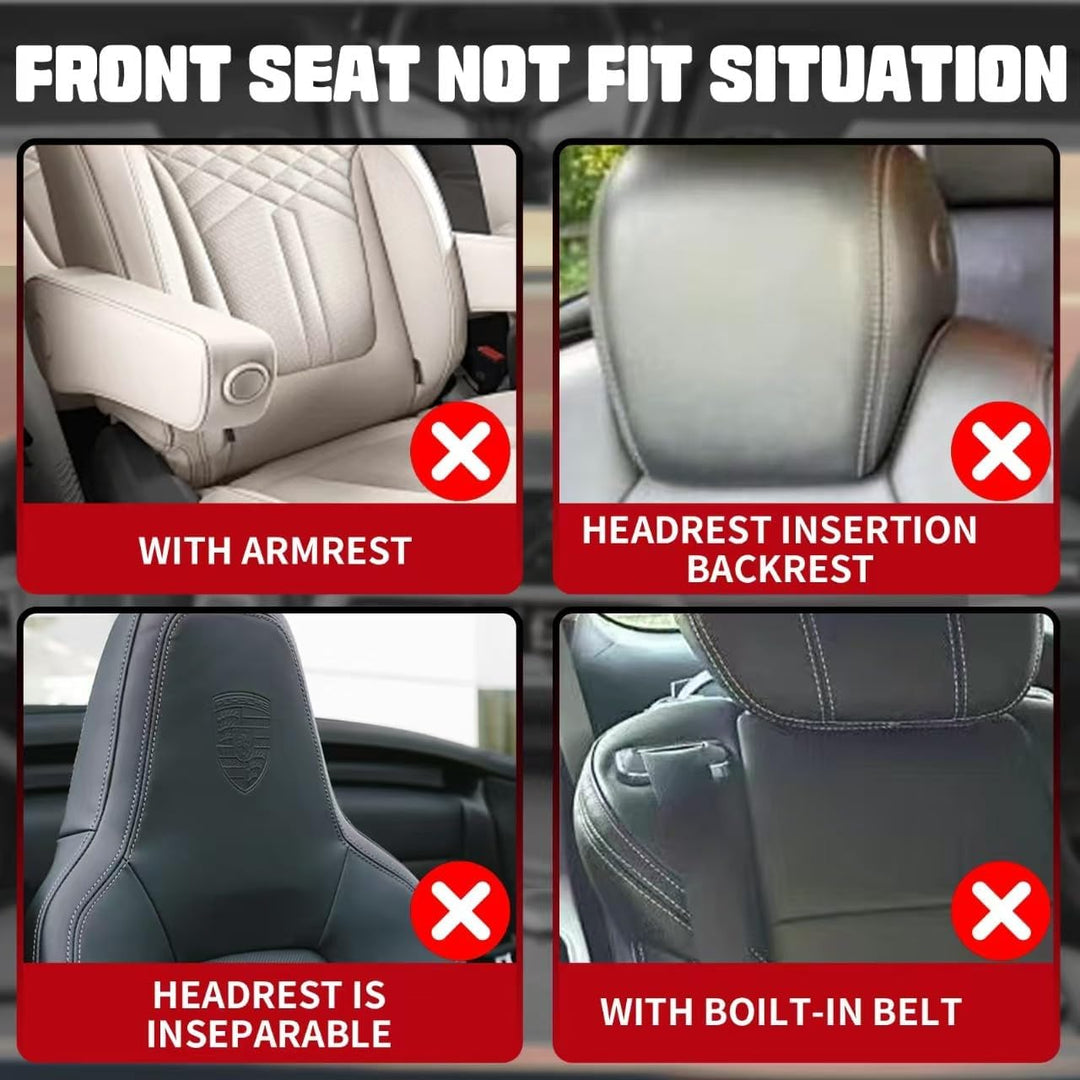 Universal Autositzbezug Komplettset Atmungsaktiv Nappaleder Sitzbezüge,Sitzbezug mit Airbag-Kompatib