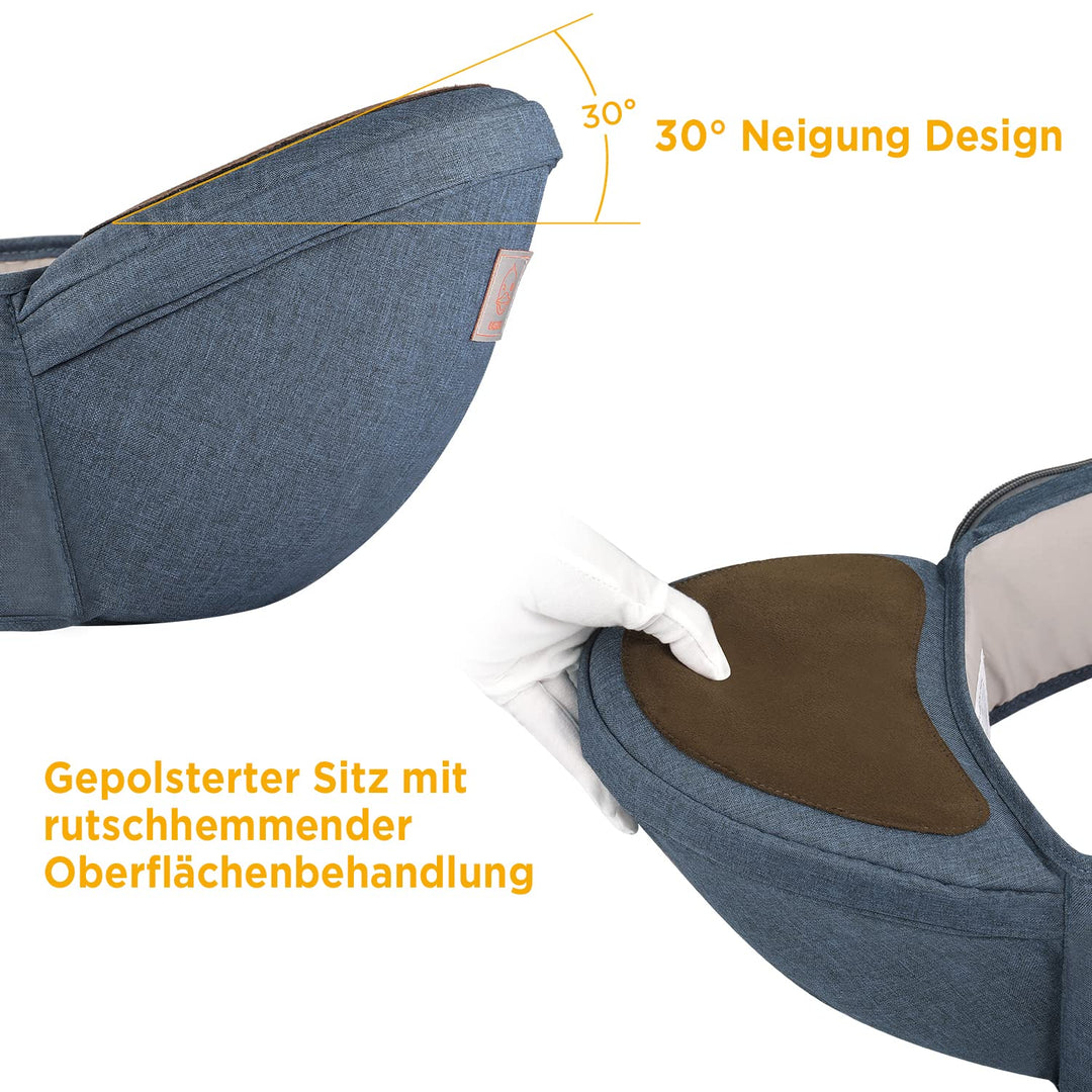 GAGAKU Baby Hüftsitz Leichte Taille Hocker 4 Tragepositionen für Kinder 0-36 Monate Neugeborenes - D