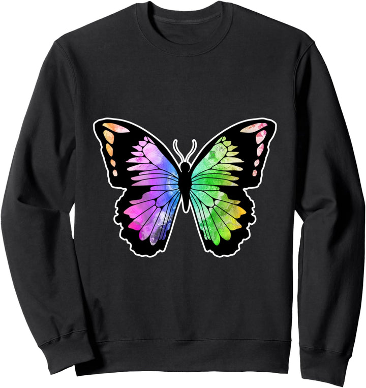 Schmetterling Regenbogen Sweatshirt