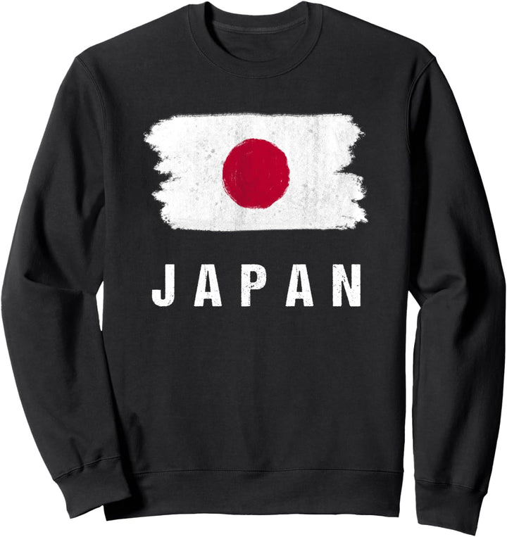 Gemalte Japan Fahne / Japanische Flagge Fan Geschenk Sweatshirt