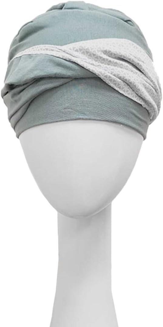 CAREBELL Elegance Luz – Turban aus Bambus für Chemotherapie oder Alopezie, aquamarin, One size