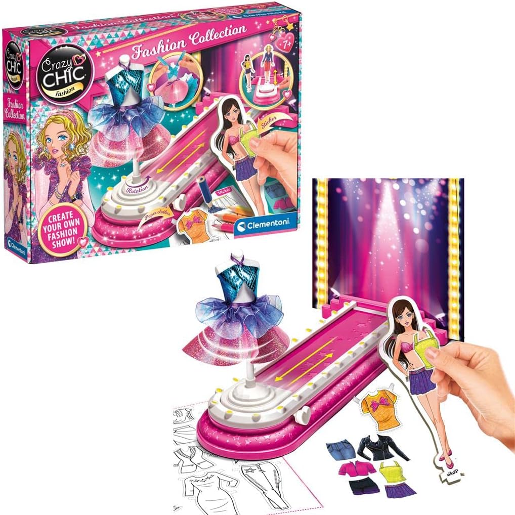 Clementoni 18666 Crazy Chic-Mode-Kollektion-Kreativspielzeug, Geschenk-Set Für Mädchen Ab 7 Jahren,