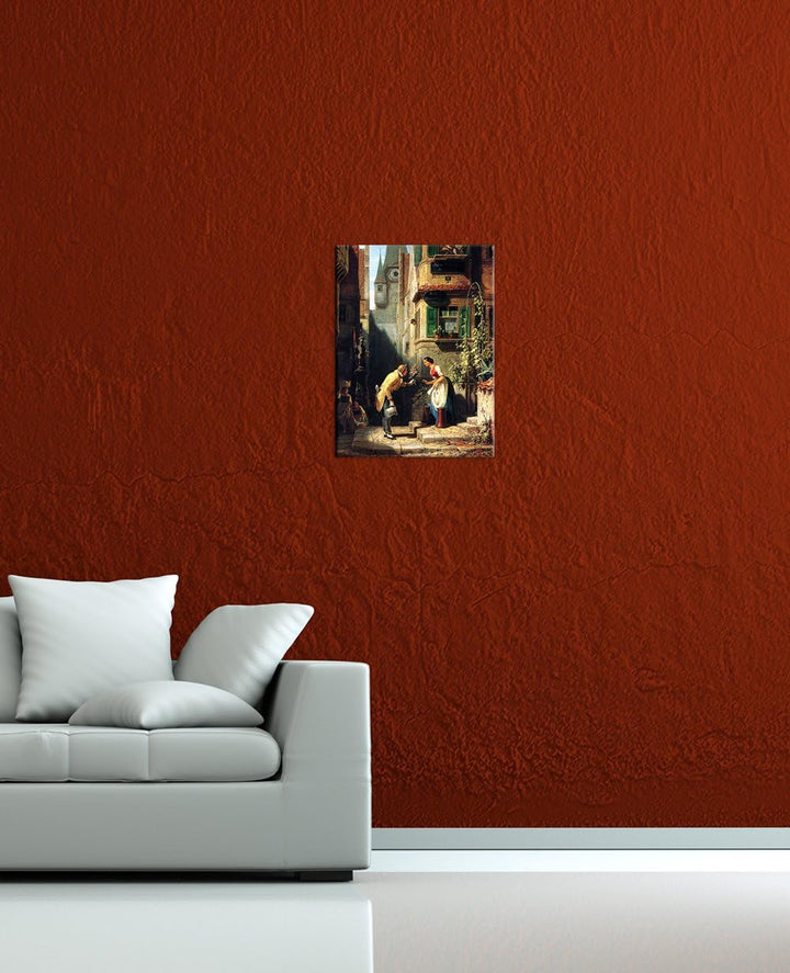 Bilderdepot24 Bild auf Leinwand | Carl Spitzweg Der ewige Hochzeiter in 60x80 cm als Wandbild | Wand