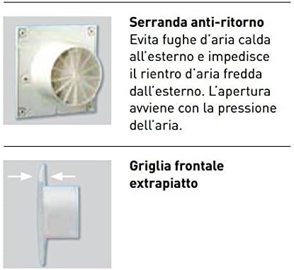 S & P 100 – Abluftventilator Badezimmer/Toilette decor-100ch 2500RPM 13 W