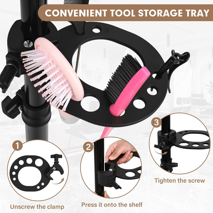 Puppenkopfständer, Friseur Übungskopfhalter Übungskopfständer Übungskopf Dreibein Stativ, Trainingsk
