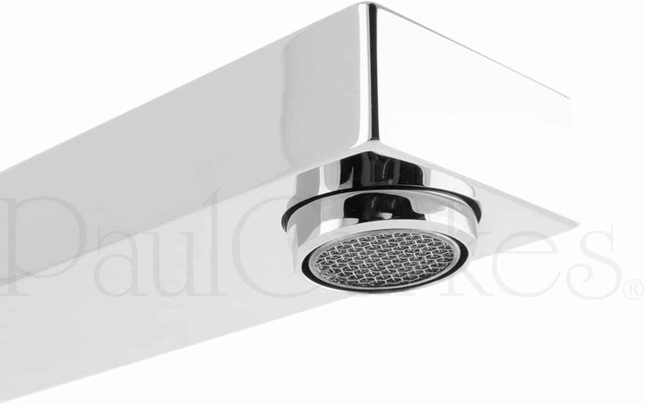 PaulGurkes Wanneneinlauf eckig Wanneneinlass Wannenhahn Wannenarmatur Wasserhahn für Badewanne Unter
