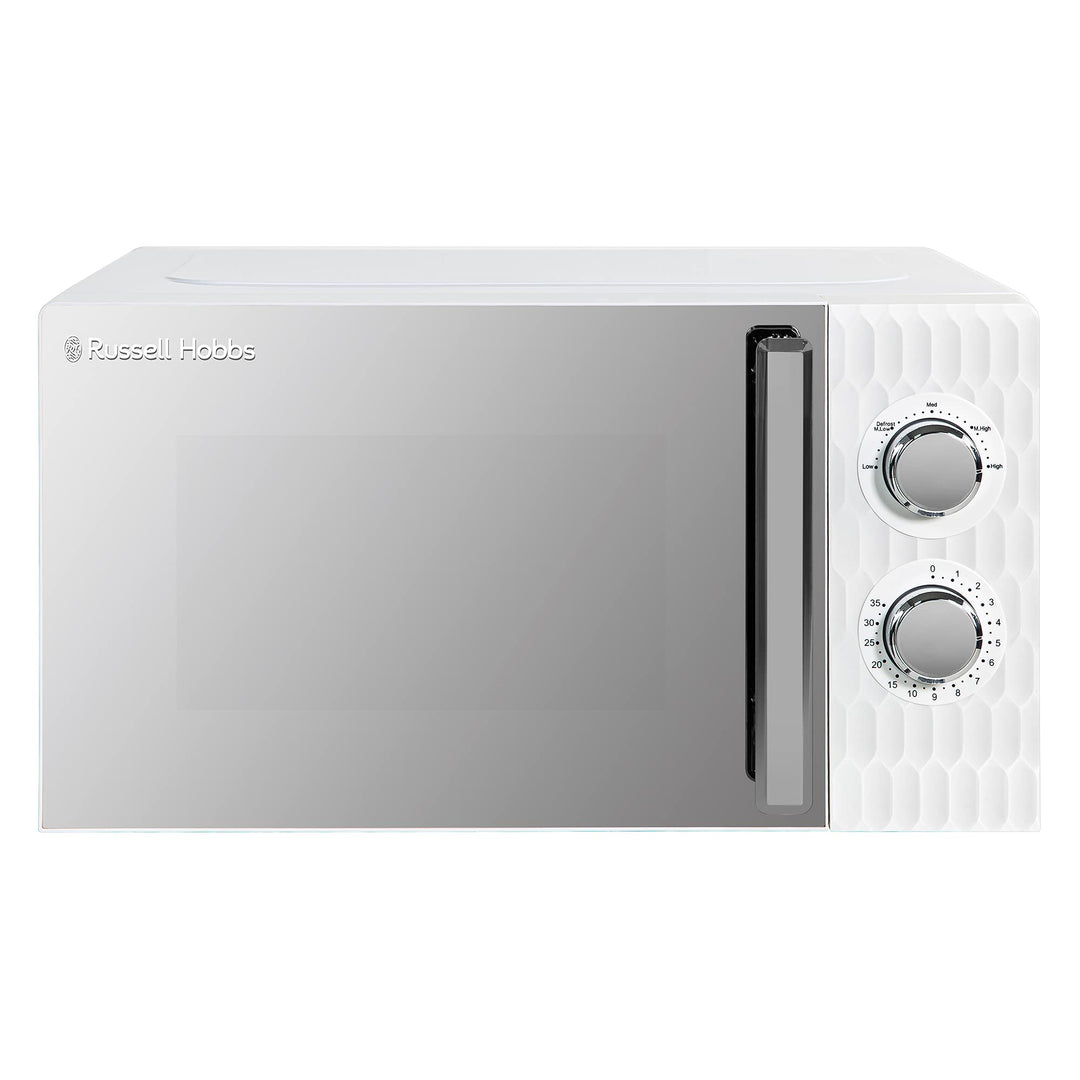 Russell Hobbs Honeycomb RHMM715 Solo Mikrowelle, 17 Liter, 700W, Weiss, mit 5 Leistungsstufen, Integ
