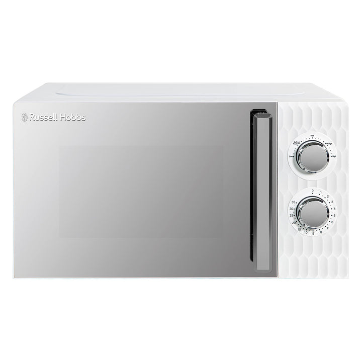 Russell Hobbs Honeycomb RHMM715 Solo Mikrowelle, 17 Liter, 700W, Weiss, mit 5 Leistungsstufen, Integ