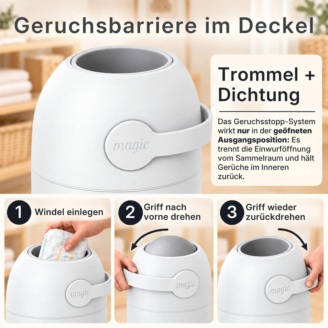 Set Magic Windeleimer Majestic &amp; Windel Blaubär White, White