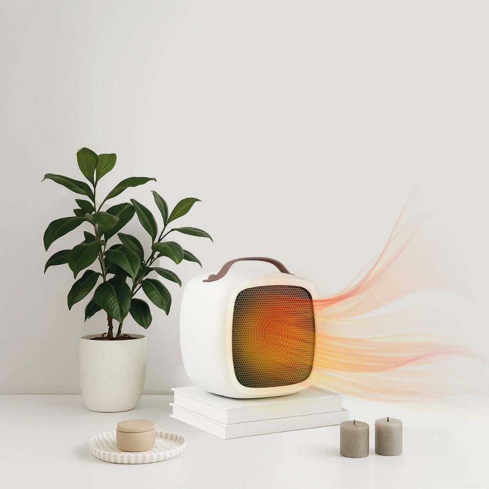 Wonderlamp - Tropico tragbarer Heizlüfter, 500 W, schnelle Erwärmung in 3 Sekunden, mit Tragegriff u