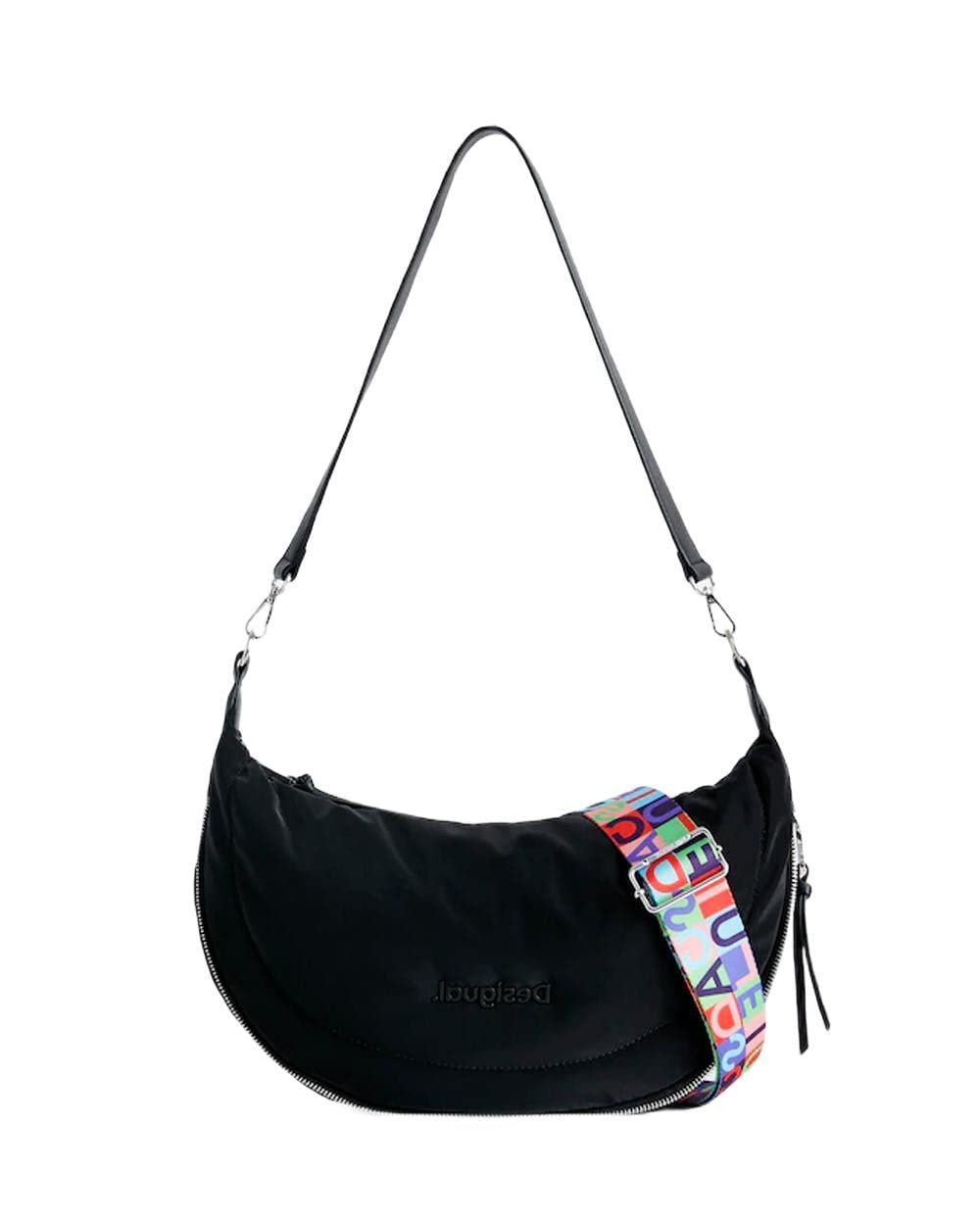 Desigual Womens BOLS_Happy Bag Kuwait Umhängetasche, Black