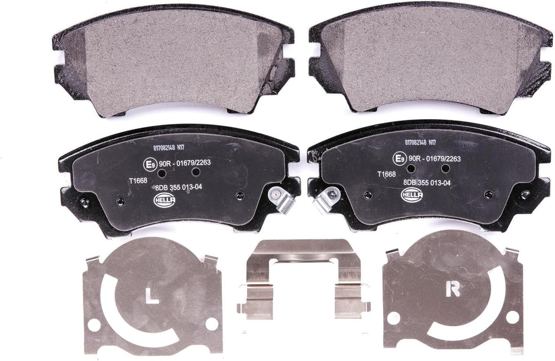 HELLA PAGID 8DB 355 013-041 Bremsbelagsatz - T1668 - Dicke/Stärke: 19.1mm - Bremssystem: Mando - mit