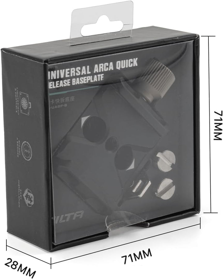 Tilta Universal ARCA Schnellwechsel-Grundplatte, kompatibel mit 38 mm Arca-Swiss Schnellspann-Empfän