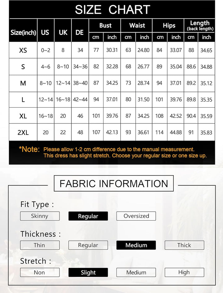 Missufe Damen Cocktailkleid Partykleid Wickelkleid Sommerkleid Midikleid Festliche Elegant Bodycon H