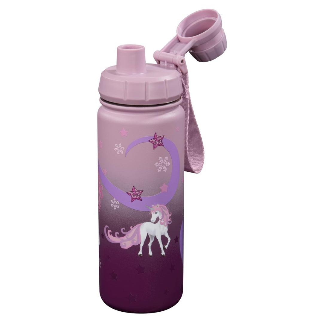Step by Step Isolierte Edelstahl-Trinkflasche „Sweet Unicorn“, rosa, BPA-frei, für Schule, Kindergar