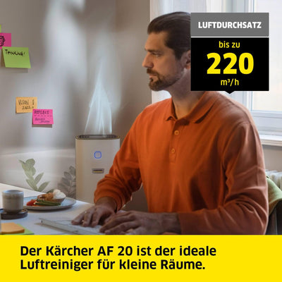 Kärcher Luftreiniger AF 20, Luftdurchsatz: 220 m³/h, bis zu 40 m² Räume, beseitigt 99,95% der Partik
