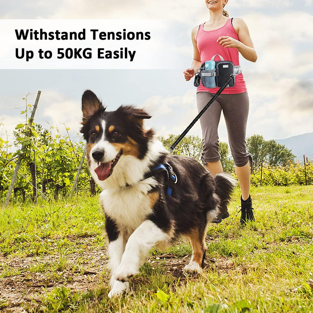 ETACCU Joggingleine Hunde mit Bauchgurt, Freihandleinen für Hunde, Jogging Hundeleine für grosse und